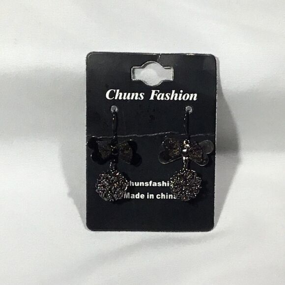 Bow And Ball Drop Fashion Earrings (UC3) - Picture 2 of 5